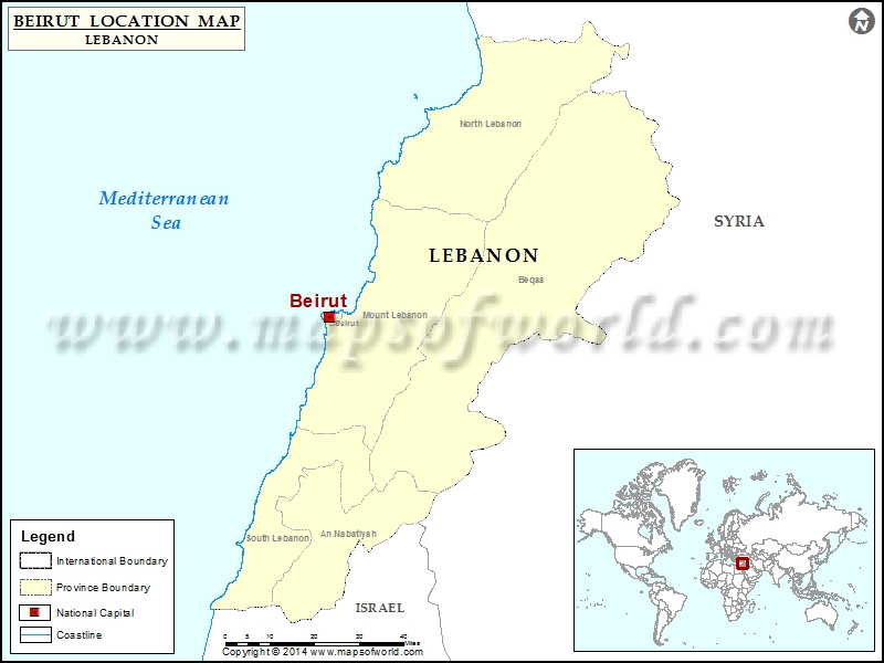 Where Is Beirut On A Map Where Is Beirut | Location Of Beirut In Lebanon Map