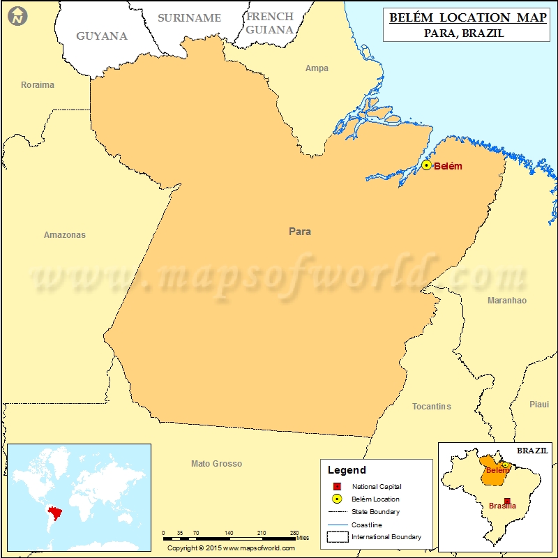 Where Is Belem Location Of Belem In Brazil Map   Belem Location Map 