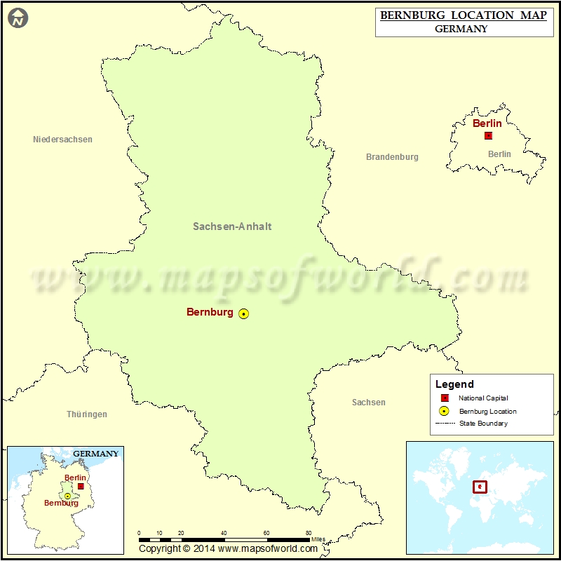 Where is Bernburg | Location of Bernburg in Germany Map