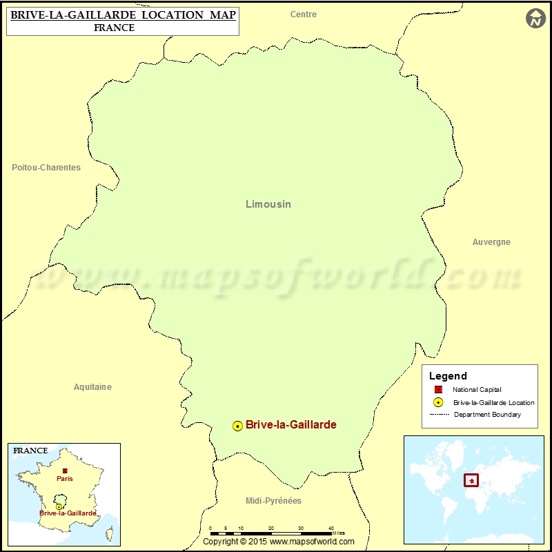 Where is Brive-la-Gaillarde Where is Brive-la-Gaillarde
