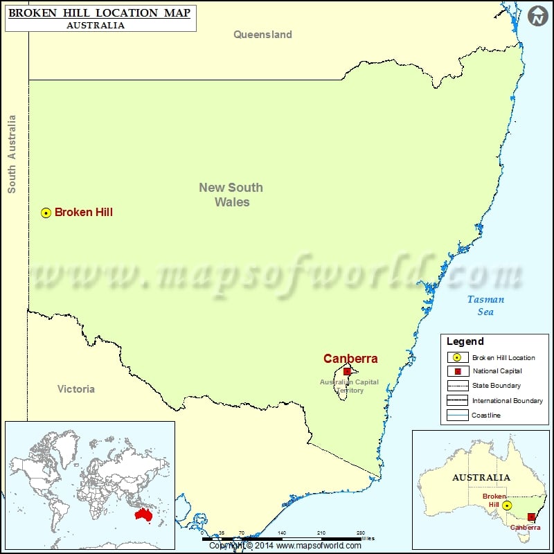 Where Is Broken Hill Location Of Broken Hill In Australia Map
