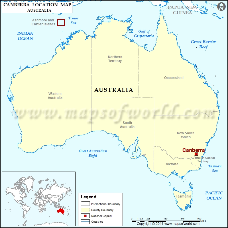 Canberra Location Map 