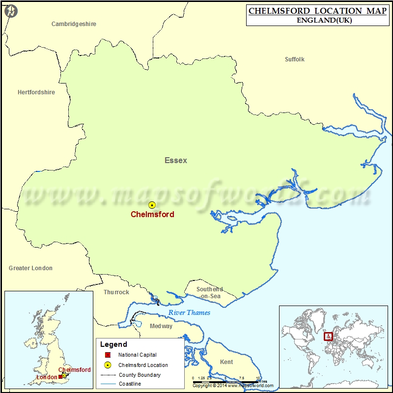 Map Of Chelmsford Area Where Is Chelmsford | Location Of Chelmsford In England Map