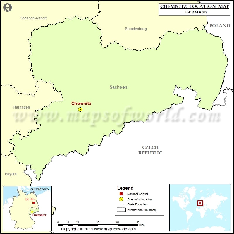 Where is Chemnitz | Location of Chemnitz in Germany Map