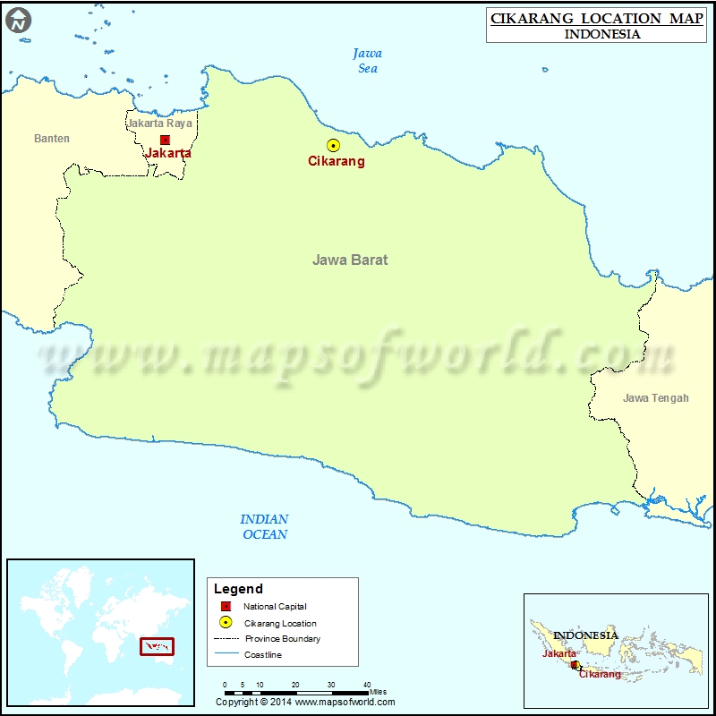 Where is Cikarang  Location of Cikarang  in Indonesia Map 