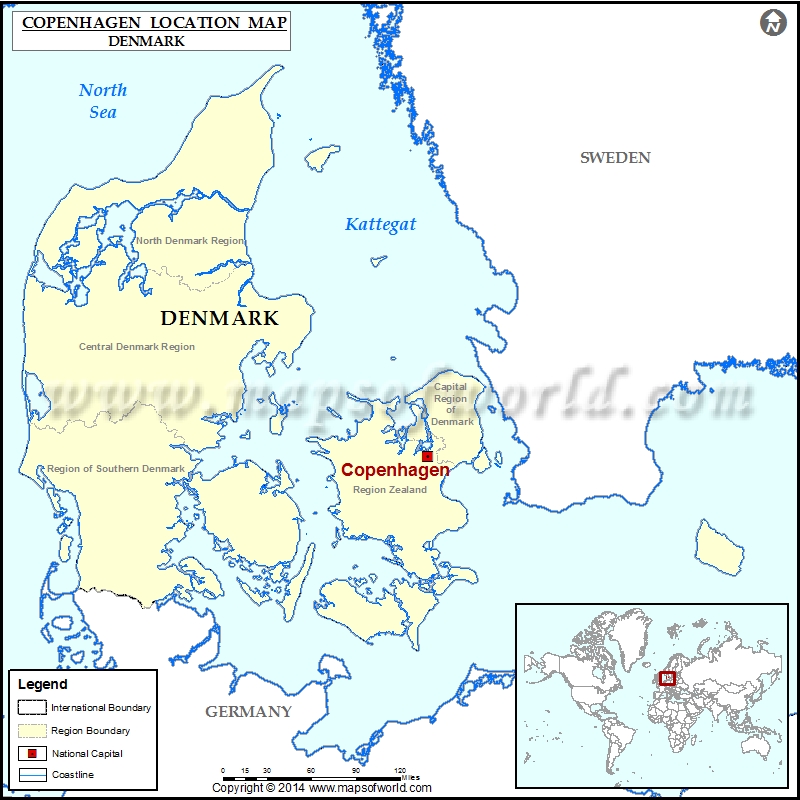 Where Is Copenhagen Location Of Copenhagen In Denmark Map   Copenhagen Location Map 