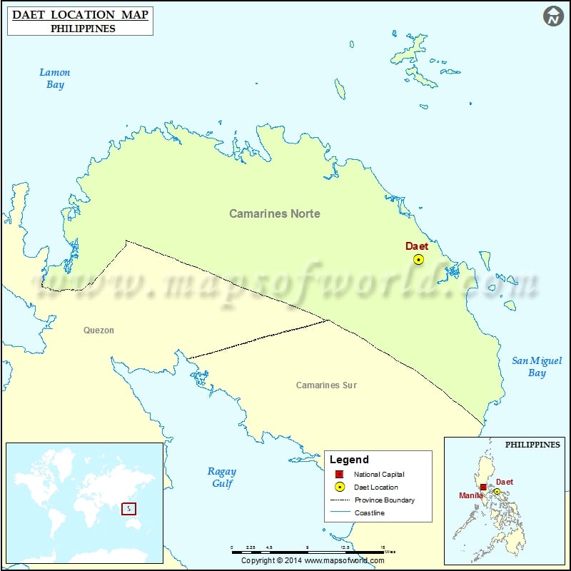 Where is Daet | Location of Daet in Philippines Map