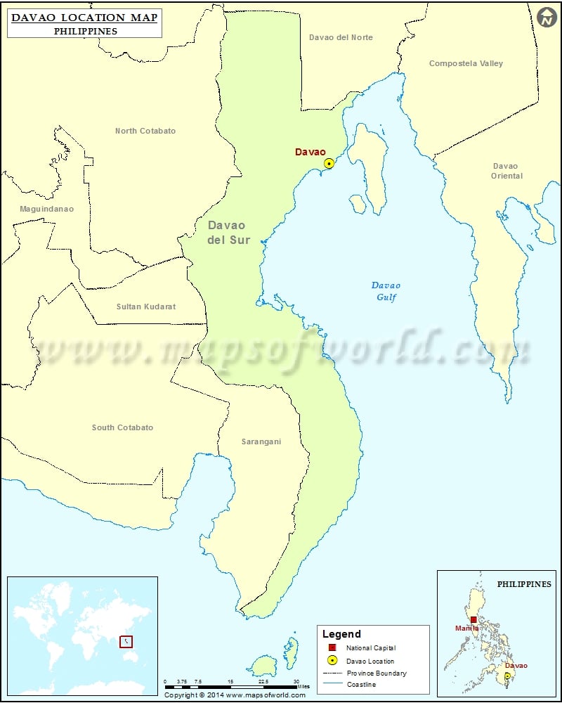 Where Is Davao | Location Of Davao In Philippines Map