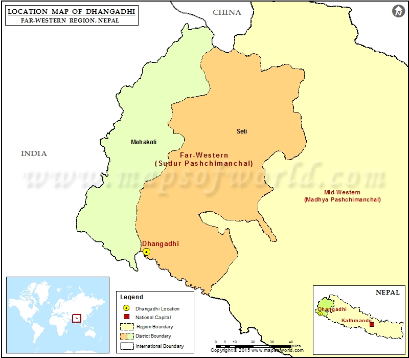 Dhangadhi In Nepal Map Where Is Dhangadhi| Location Of Dhangadhi In Nepal Map