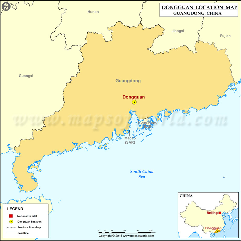 dongguan city china map Where Is Dongguan Located Location Of Dongguan In China Map dongguan city china map