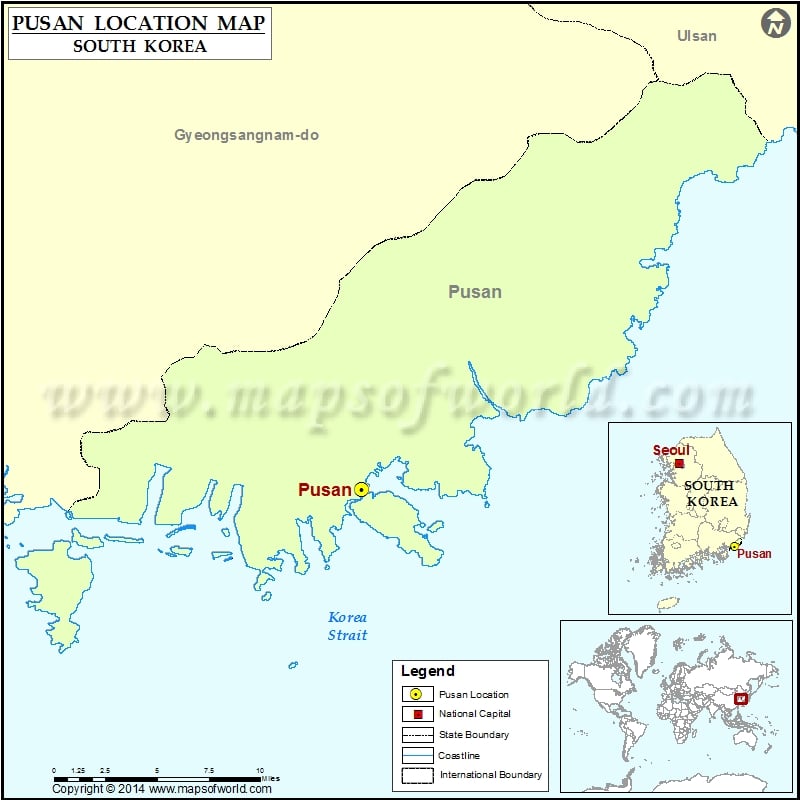 Where Is Pusan Location Of Pusan In South Korea Map   E08f7 Pusan Location Map 