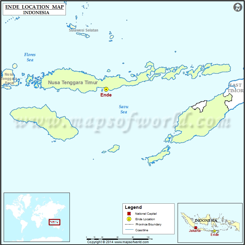 Where is Ende | Location of Ende in Indonesia Map