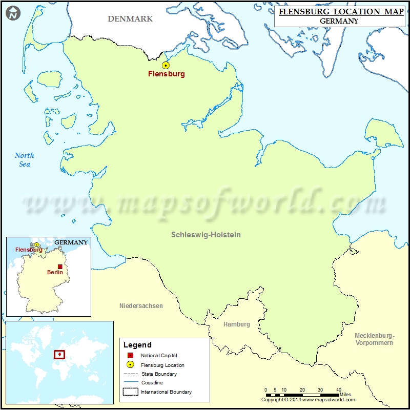 Where is Flensburg | Location of Flensburg in Germany Map