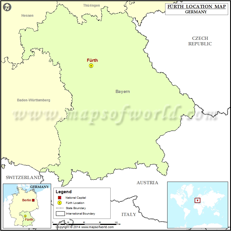 Where is Furth | Location of Furth in Germany Map