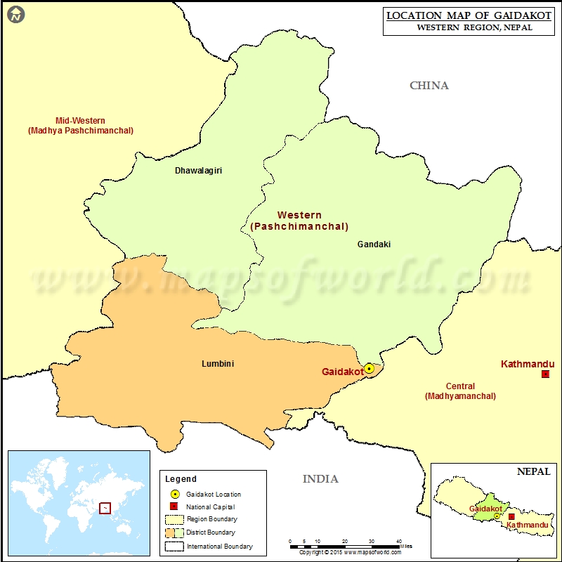 Where is Gaidakot | Location of Gaidakot in Nepal Map