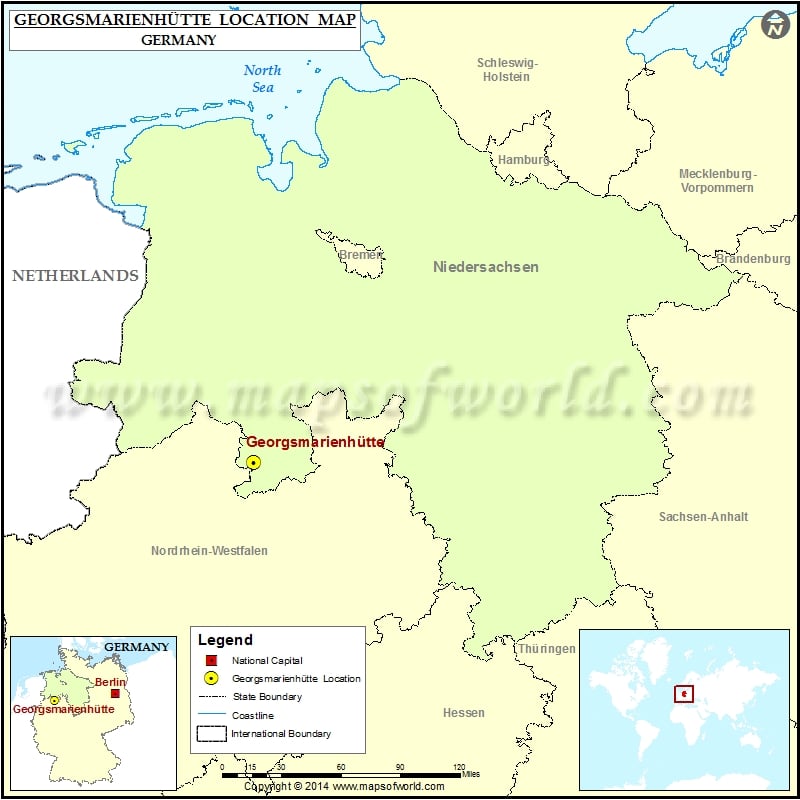 Where is Georgsmarienhutte | Location of Georgsmarienhutte in Germany Map