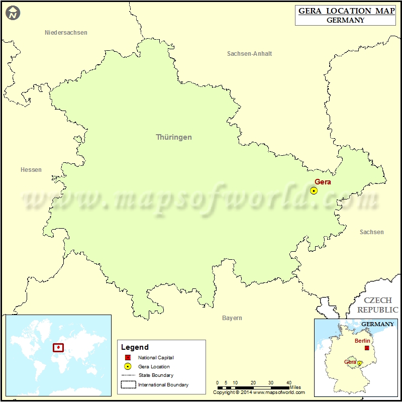 Where is Gera | Location of Gera in Germany Map