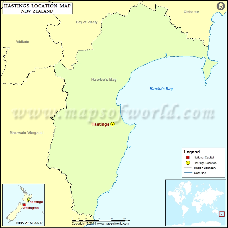 Where is Hastings | Location of Hastings in New Zealand Map