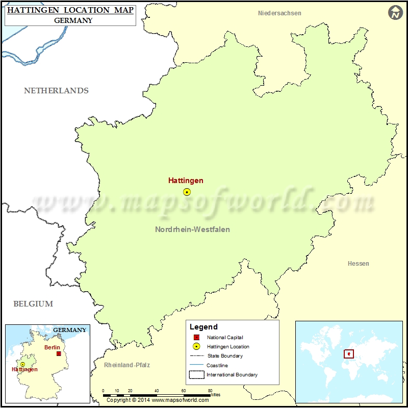 Where is Hattingen | Location of Hattingen in Germany Map