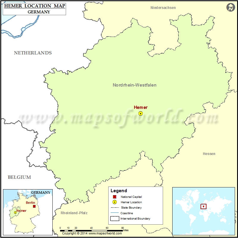 Where is Hemer | Location of Hemer in Germany Map