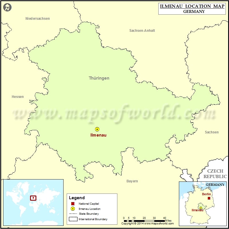 Where is Ilmenau | Location of Ilmenau in Germany Map