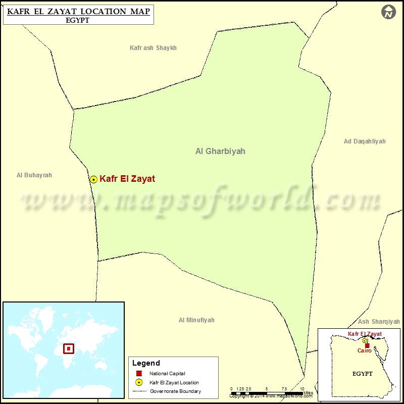 Where is Kafr El-Zayat | Location of Kafr El-Zayat in Egypt Map