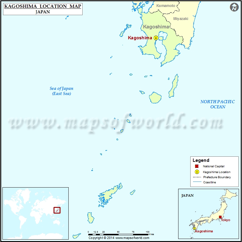 Where is Kagoshima | Location of Kagoshima in Japan Map