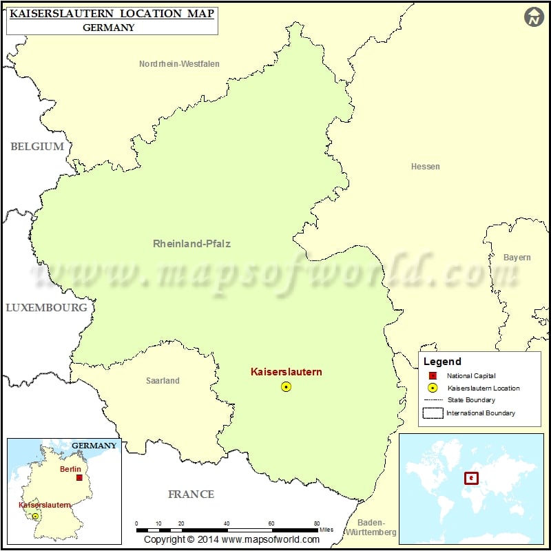 Where is Kaiserslautern | Location of Kaiserslautern in Germany Map