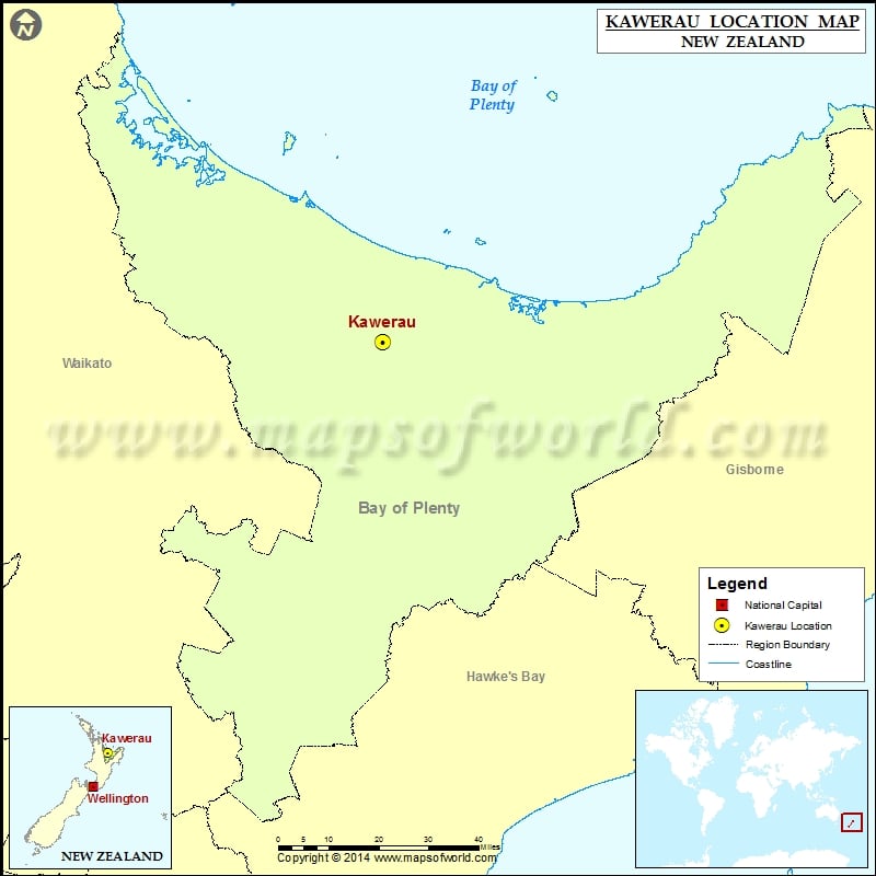 Where is Kawerau | Location of Kawerau in New Zealand Map