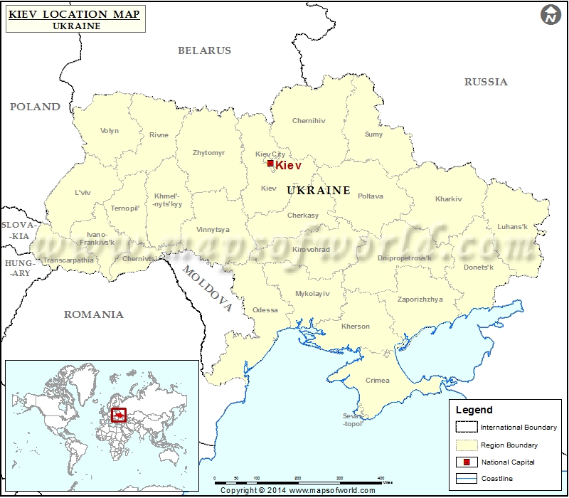 Map Of Kiev Russia Where is Kiev | Location of Kiev in Ukraine Map