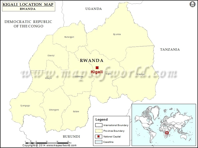 Where Is Kigali Location Of Kigali In Rwanda Map