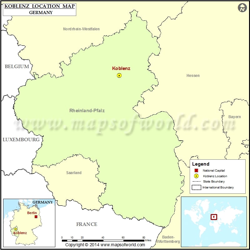 Where is Koblenz | Location of Koblenz in Germany Map