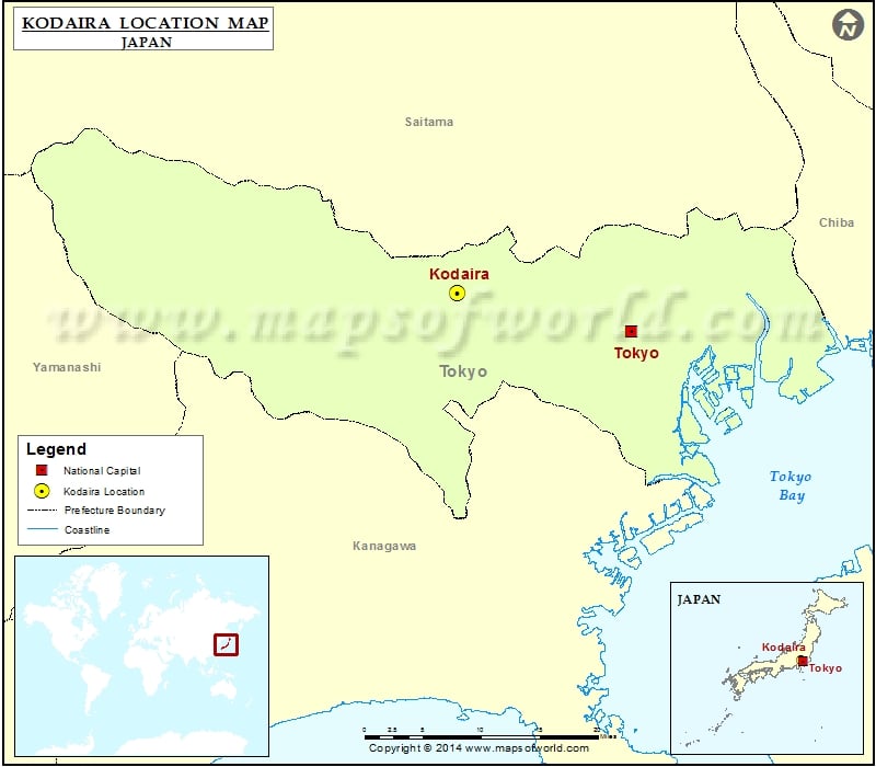 Where Is Kodaira Location Of Kodaira In Japan Map