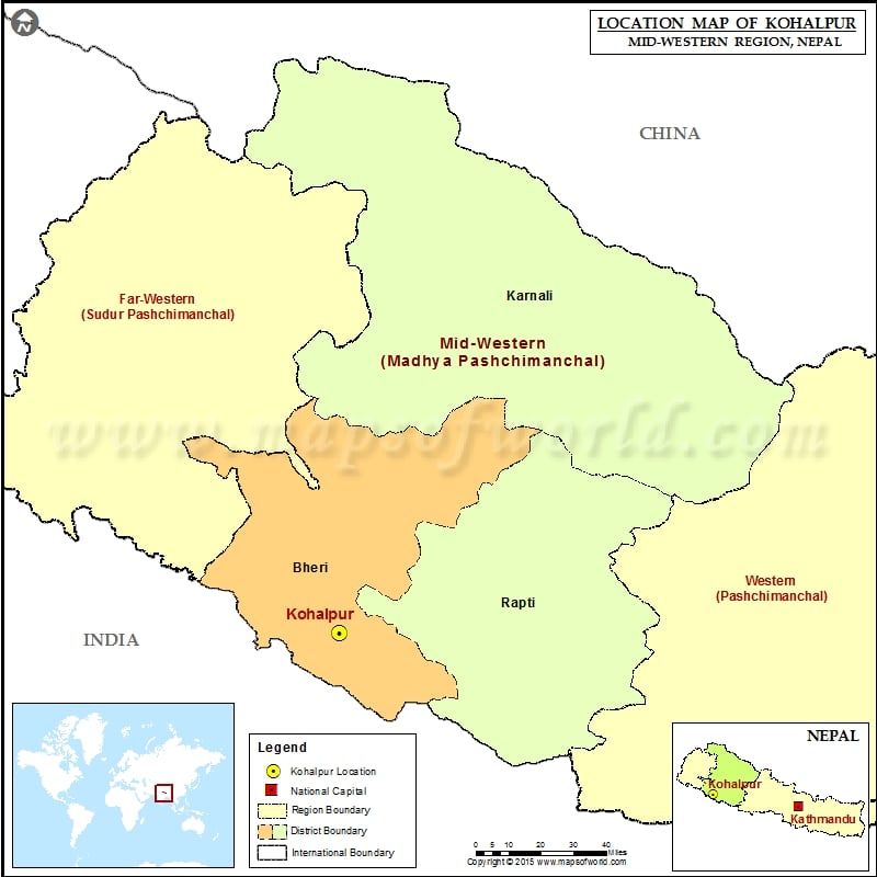 Where is Kohalpur| Location of Kohalpur in Nepal Map