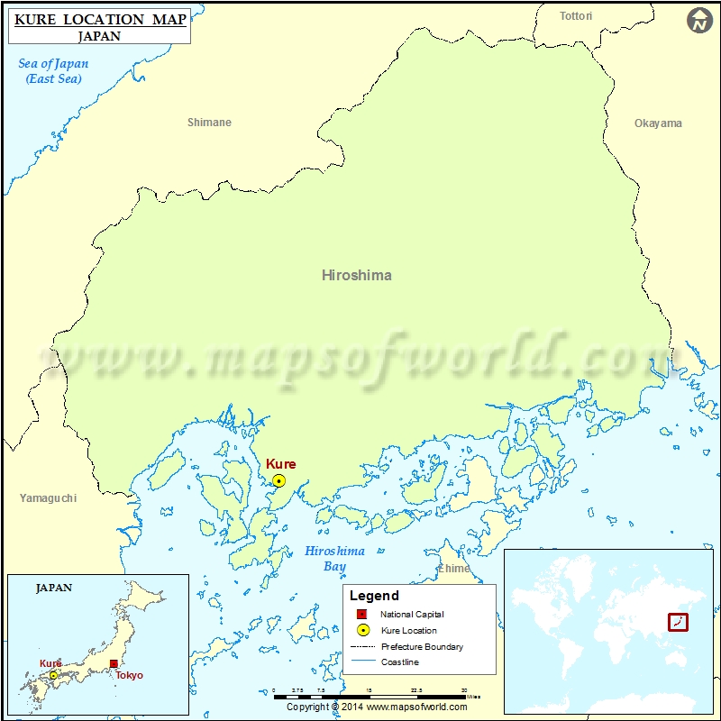 Where is Kure | Location of Kure in Japan Map