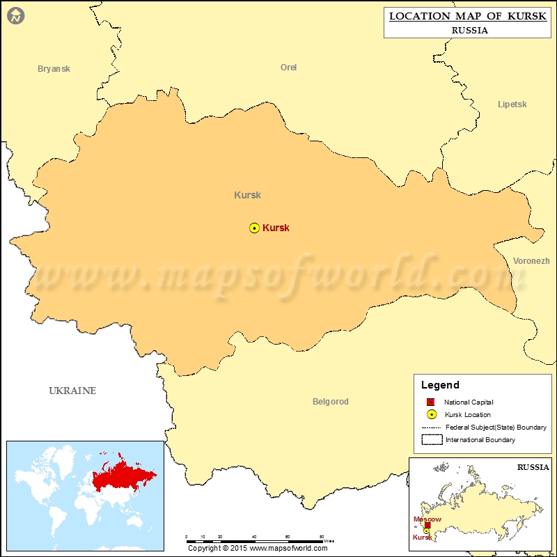 Map Of Kursk Russia Where is Kursk | Location of Kursk in Russia Map