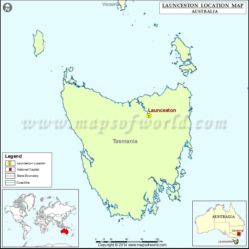 Where is Launceston | Location of Launceston in Australia Map