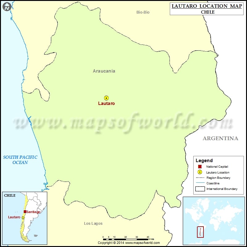 Where is Lautaro| Location of Lautaro in Chile Map