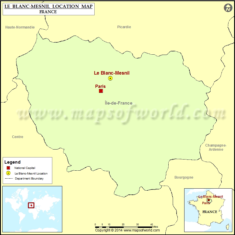 Where is Le Blanc-Mesnil Where is Le Blanc-Mesnil