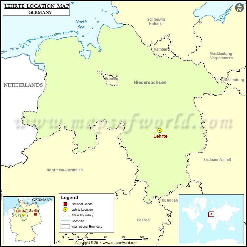 Where is Lehrte | Location of Lehrte in Germany Map