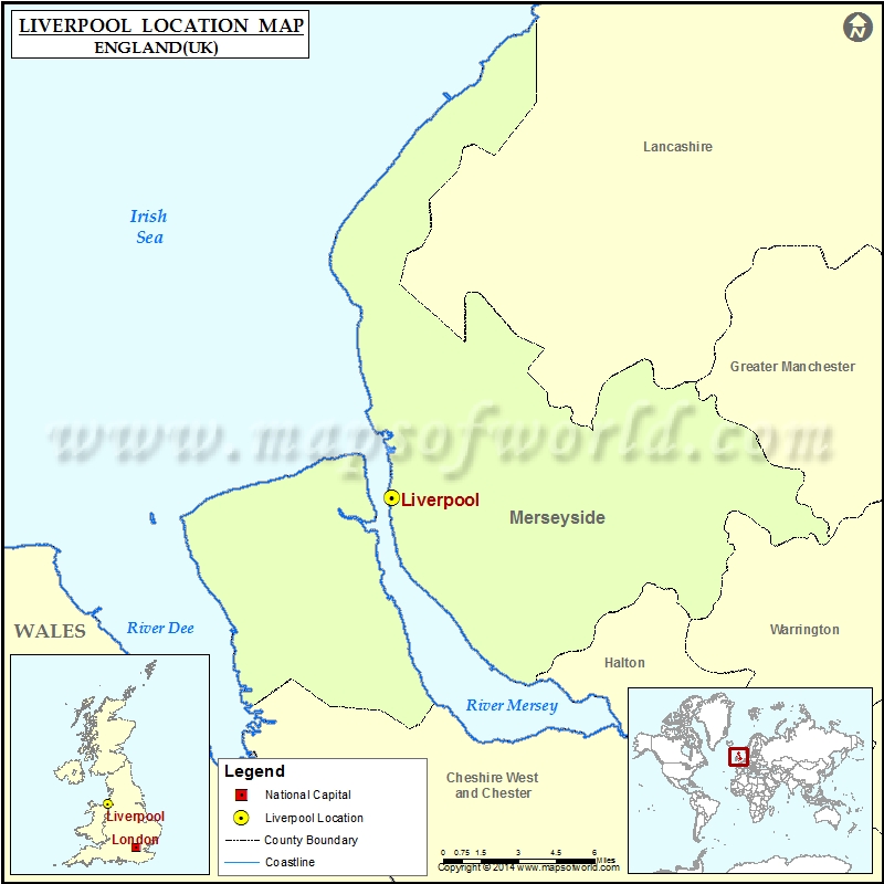 Where Is Liverpool Location Of Liverpool In England Map