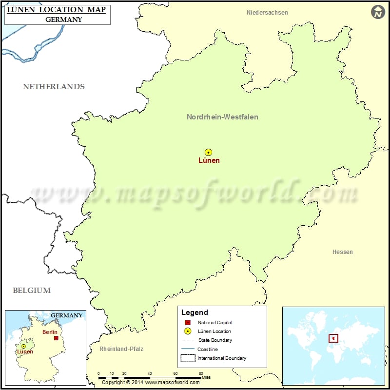 Where is Lunen | Location of Lunen in Germany Map