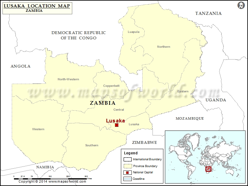 Where Is Lusaka Location Of Lusaka In Zambia Map   Lusaka Location Map 