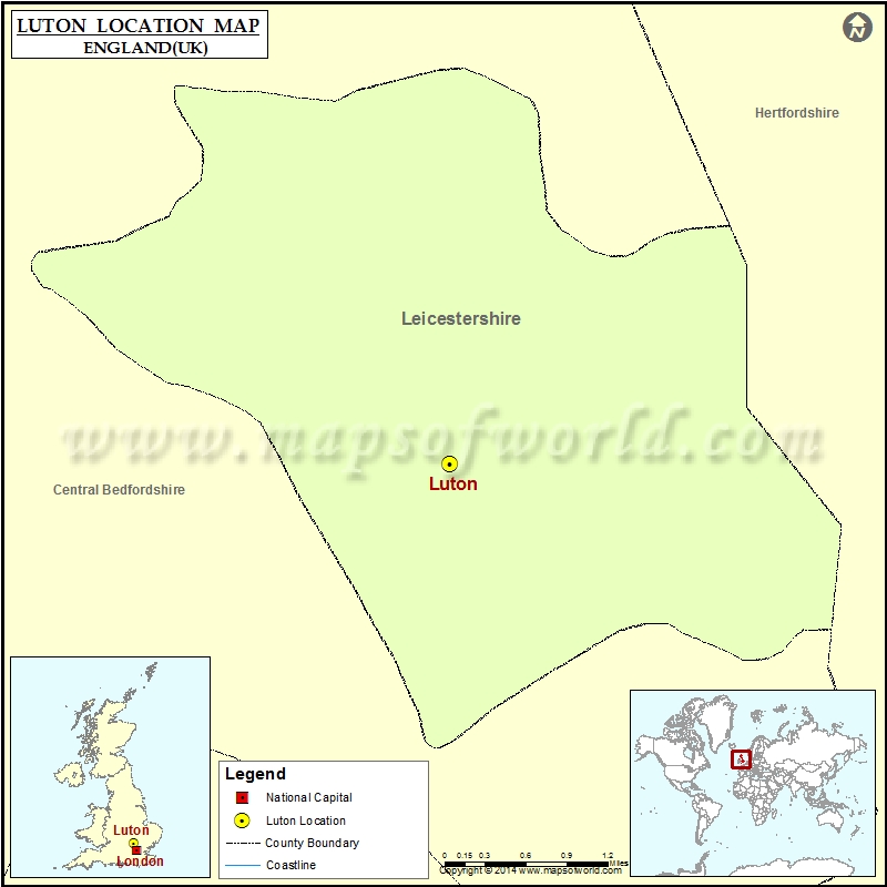 Where is Luton | Location of Luton in England Map