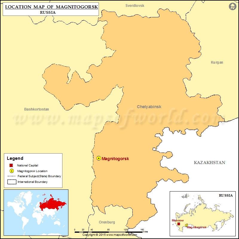 Where Is Magnitogorsk Location Of Magnitogorsk In Russia Map   Magnitogorsk Location Map 