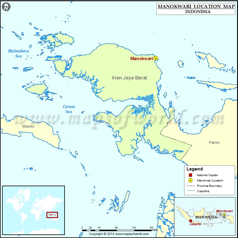 Where is Manokwari | Location of Manokwari in Indonesia Map