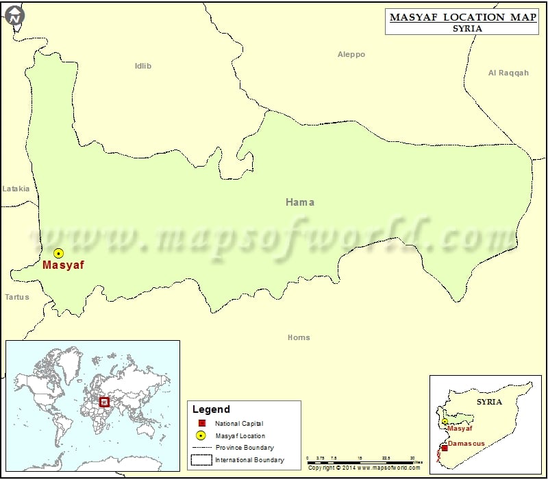 Where is Masyaf | Location of Masyaf in Syria Map