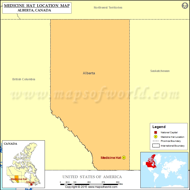 Where Is Medicine Hat Located In Canada Map