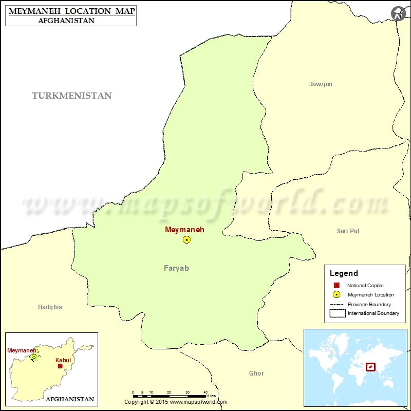 Where is Meymaneh Located in Afghanistan