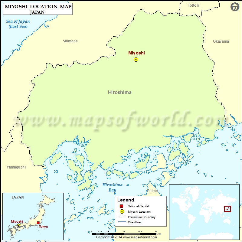 Where is Miyoshi | Location of Miyoshi in Japan Map